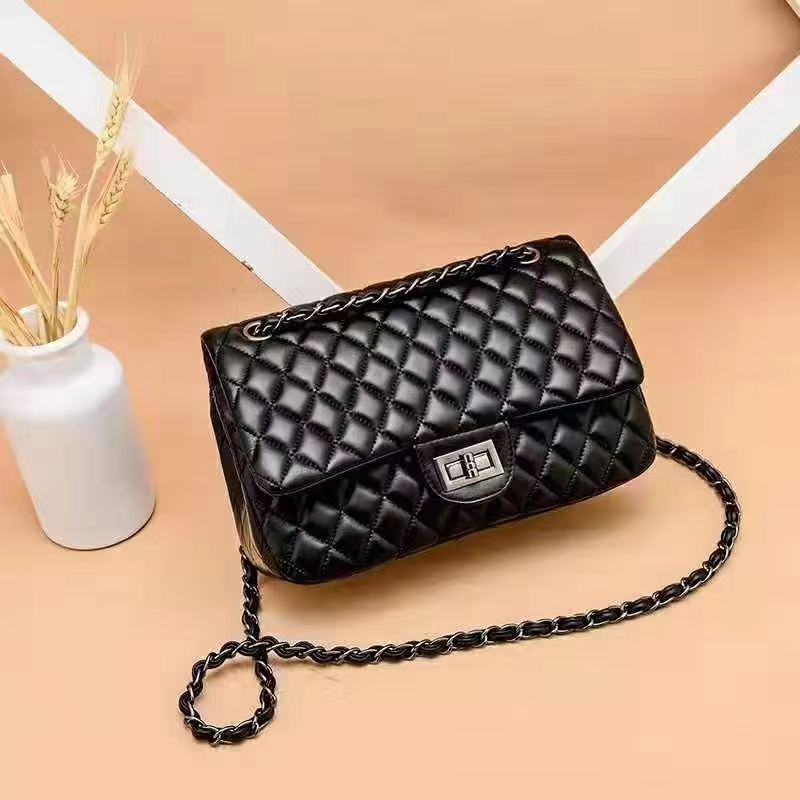 Women's Stylish Textured Trendy Diamond Portable Small Square Bag