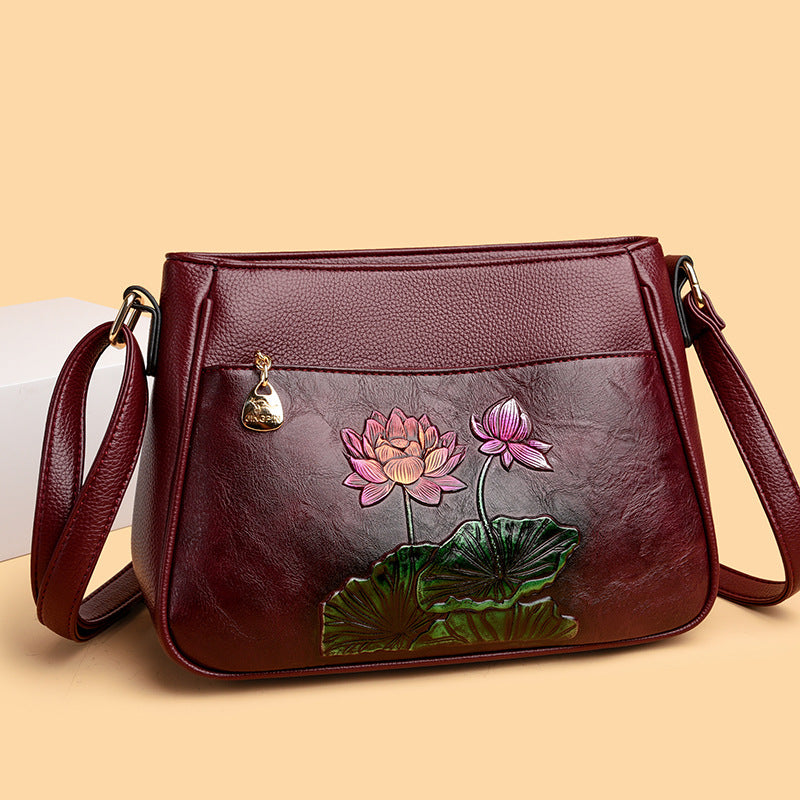 Women's Trendy Ethnic Style Retro Embossing Carved Artistic Bags