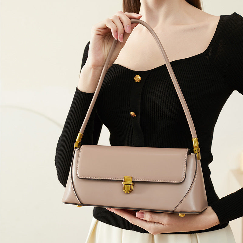 Women's Niche Baguette Genuine Leather Underarm Summer Women's Handbag