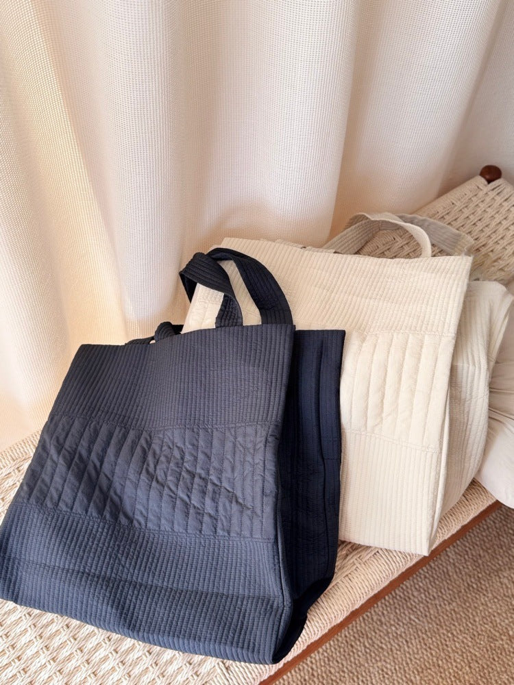 Simple Good Morning Collection Large Capacity Quilted Women's Handbag