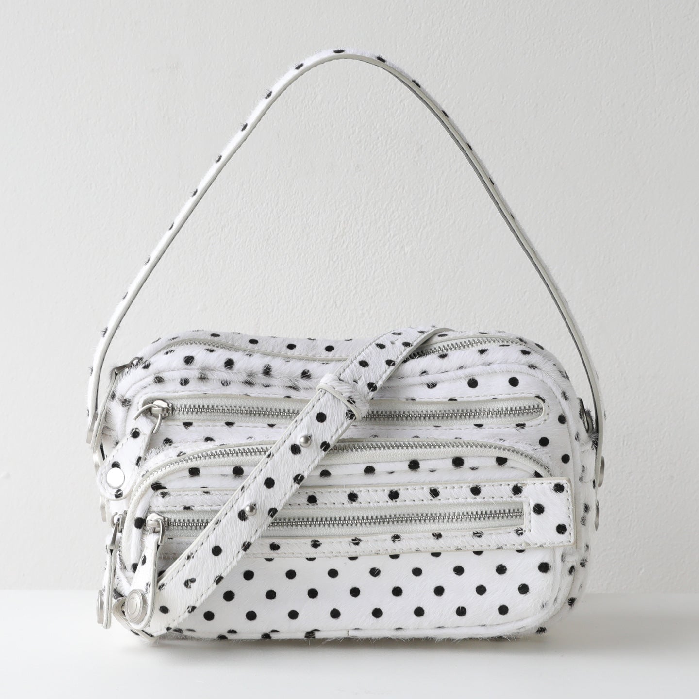 Popular Women's Design Zipper Leather For Small Square Bag