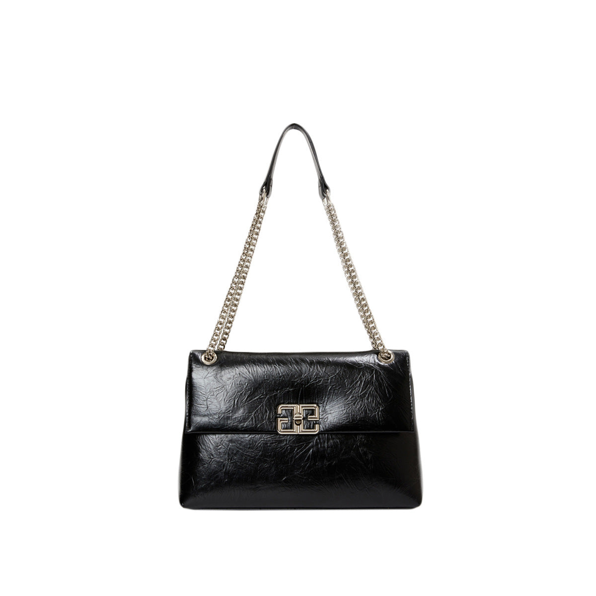 Fashion Frosted Leather Stitching Flip Chain Small Square Bags