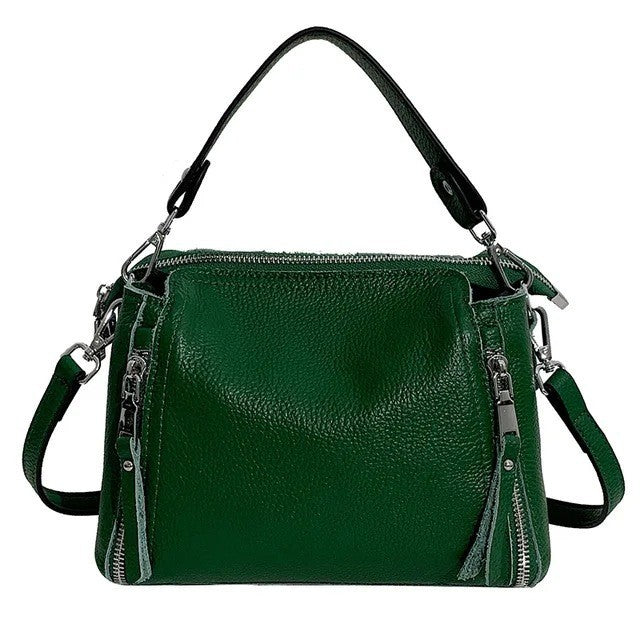 Women's First Layer Cowhide Saddle Genuine Leather Women's Messenger Bag
