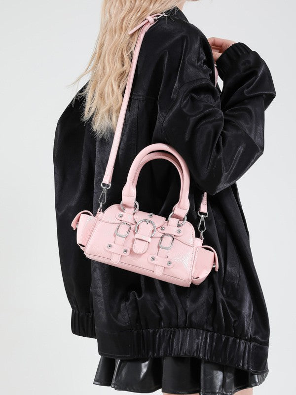 Women's Popular Fashion Western Style Solid Color Motorcycle Bags