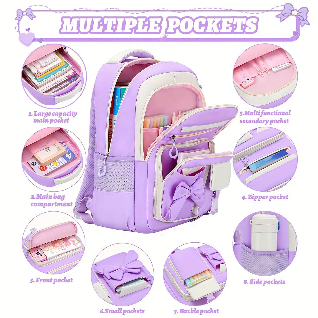 Three-piece Set Good-looking Leisure Lunch Pencil Primary School Bag