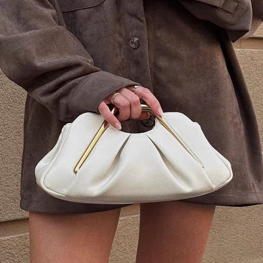 Women's Soft Leather Niche Cloud Party Senior Bags