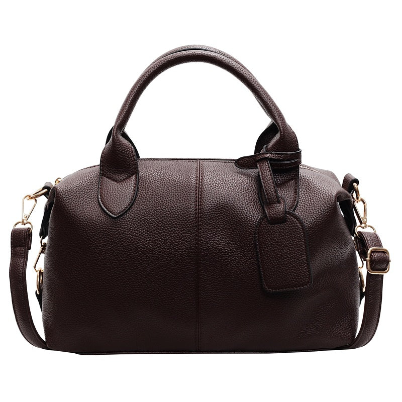 Women's Large Capacity Totes Fashionable Retro High-grade Portable Texture Women's Messenger Bag