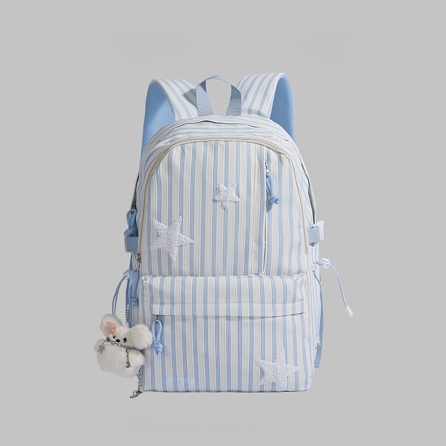 Women's Simple Style Striped Junior High Large Capacity Good-looking College Student Schoolbag
