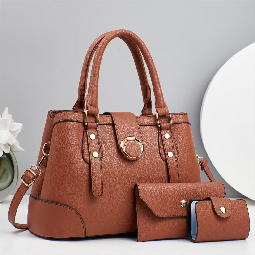 Women's Three-piece Set Large Capacity Textured Big Bags