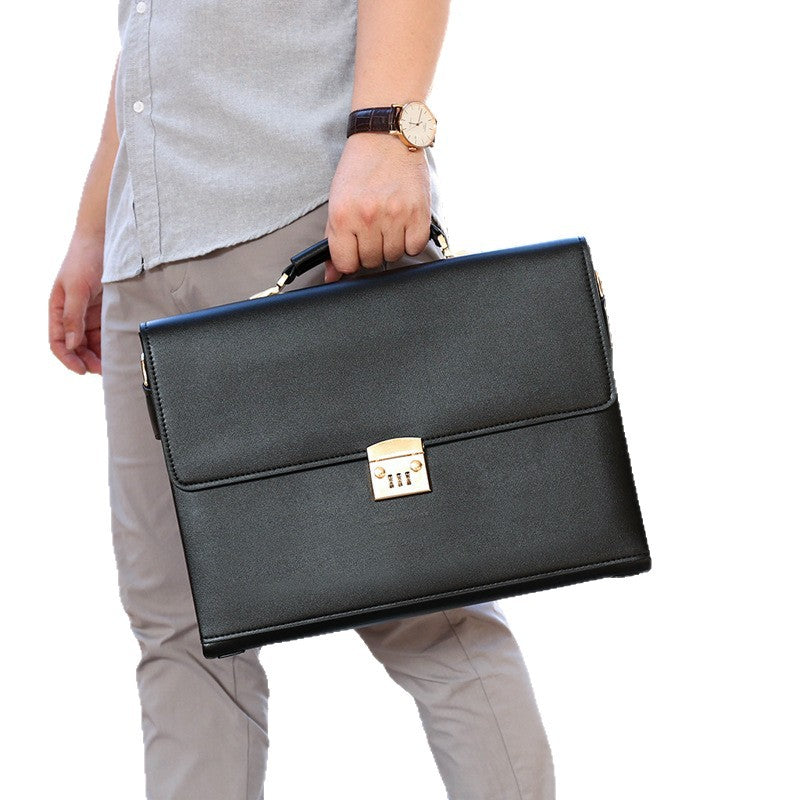 Men's Simple Business Password Large Capacity Computer Handbags