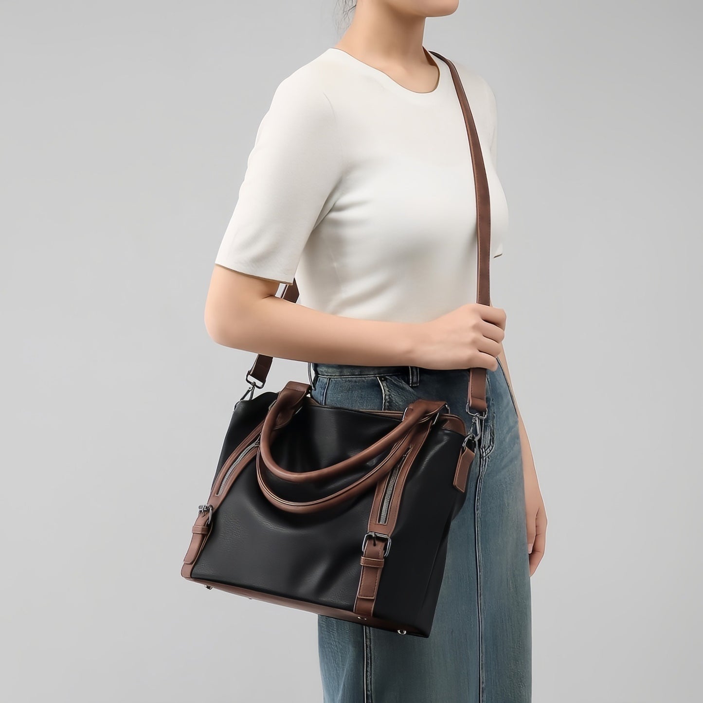 Women's Retro Lazy Style Fashion Commute Tote Bag
