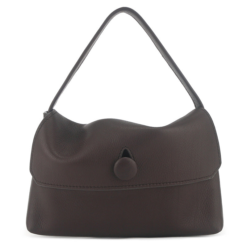 Women's Cashmere Suede Button Simple Mobile Portable Phone Bags