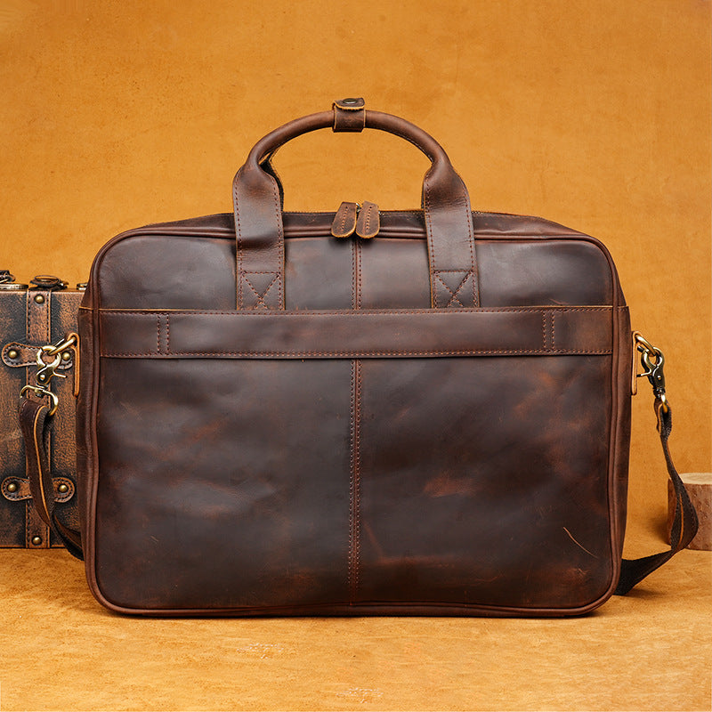 Men's Business Computer Large Capacity Practical Genuine Leather High Men's Tote