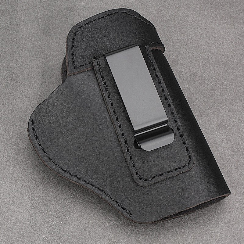 Pull Holster Short First Layer Cowhide Left Plug Right Invisible Outdoor Camouflage, Military Fan Bag