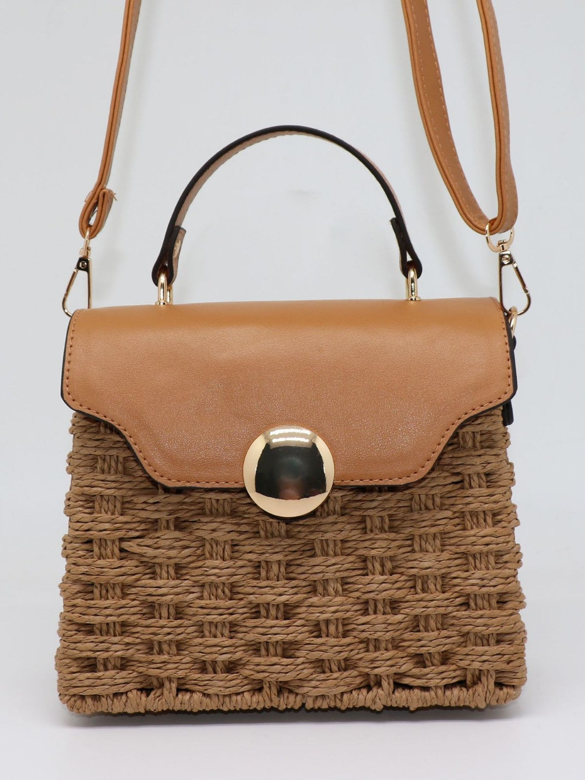 Unique Straw Vintage Mirror Woven Spring Bags