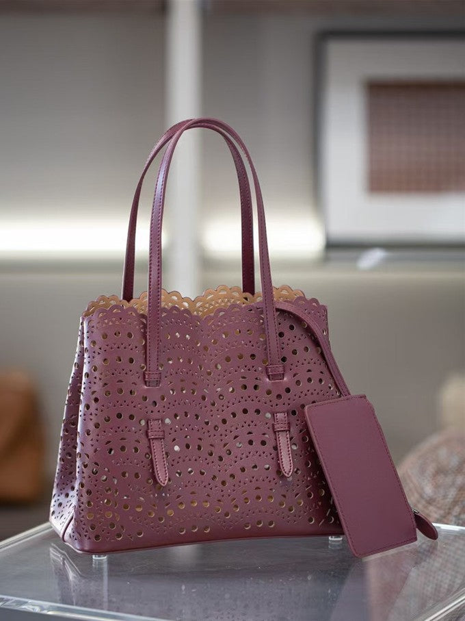 Women's Wave Hollow Carved Vegetable Basket French Bags