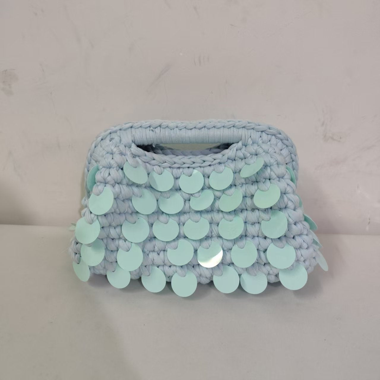Autumn Pure Hand-woven Sequined Cloth Strip Women's Clutch