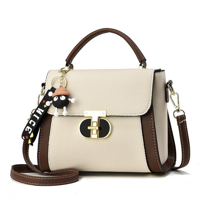 Women's Korean Cool Contrast Color Large Capacity Women's Shoulder Bag