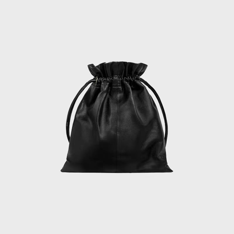 Design Sheepskin Lucky Drawstring Simple Fashion Elegant Women's Handbag