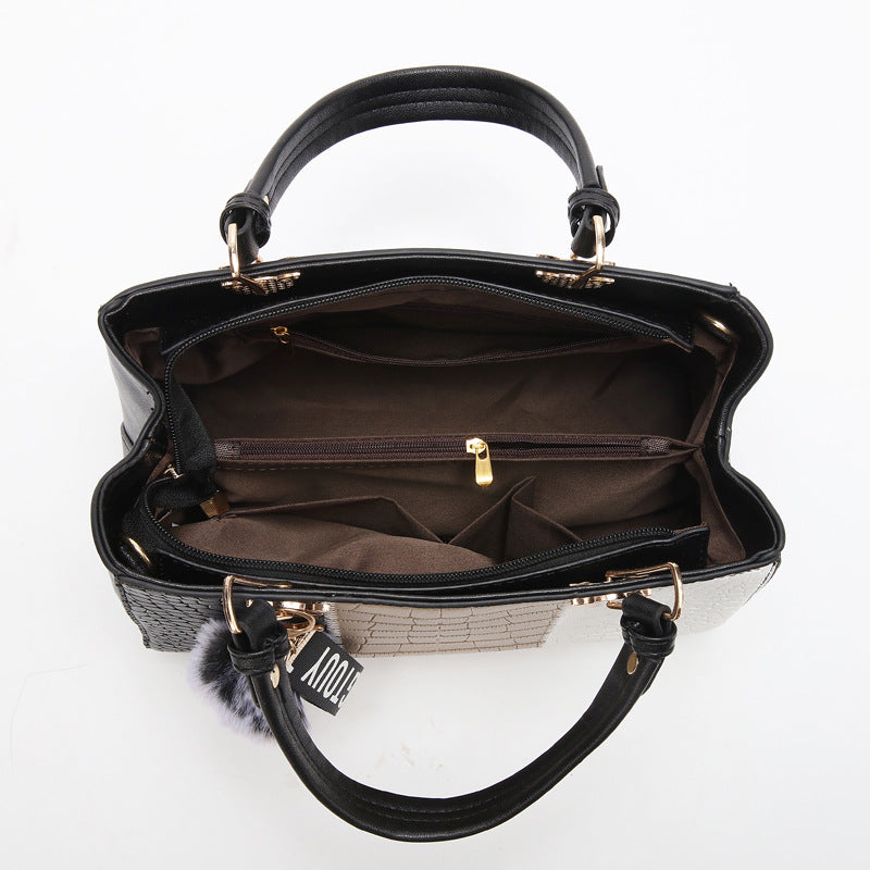 Women's Color Contrast Patchwork Elegant Korean Fashion Women's Handbag
