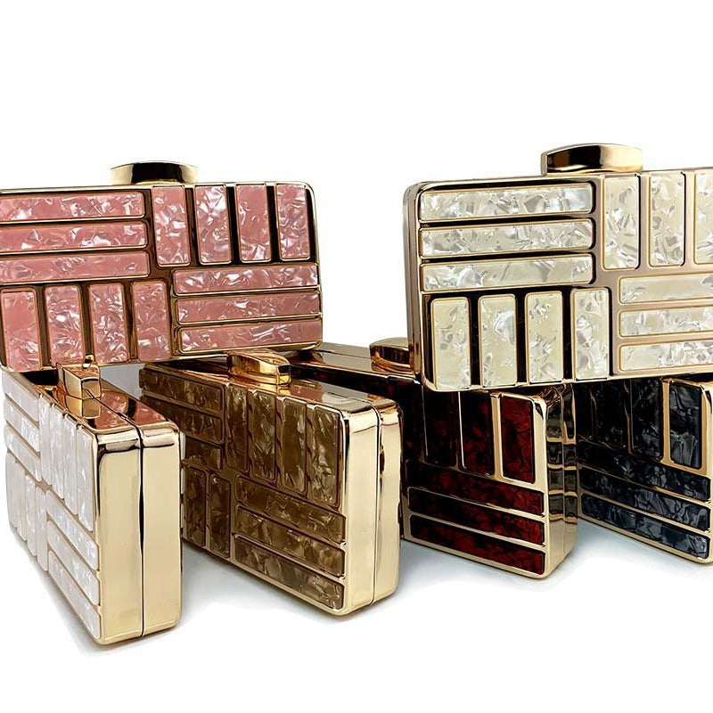 Women's Acrylic Imitation Shell Dress Simple Style Bags