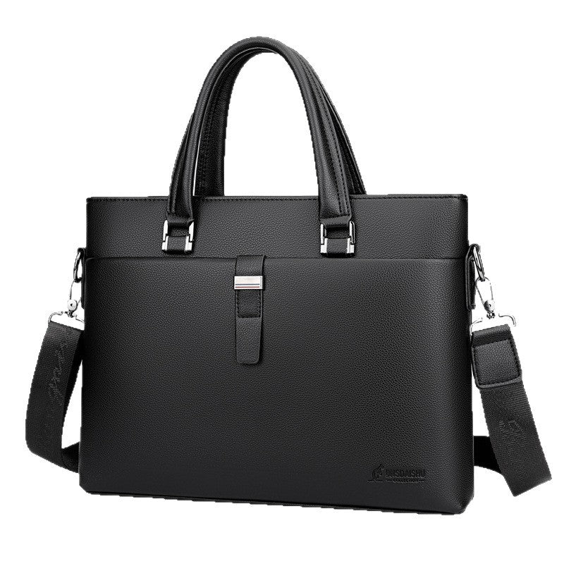 Men's Large Capacity Leather Business Commuter Computer Men's Tote