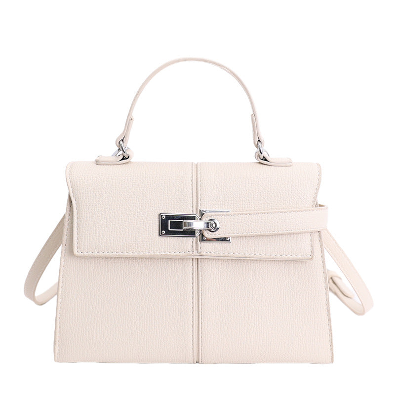 Textured Lychee Pattern Fashionable Mild Luxury Retro Women's Shoulder Bag