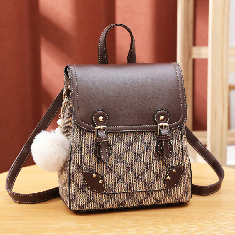 Comfortable Women's Fashion Leather Large Capacity Leisure Backpack