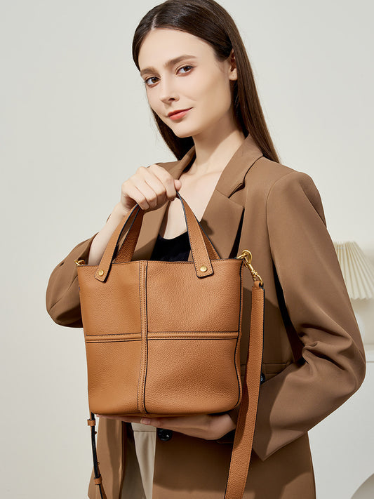 Autumn Niche Versatile High Quality First Layer Cowhide Commuter Elegant Women's Messenger Bag