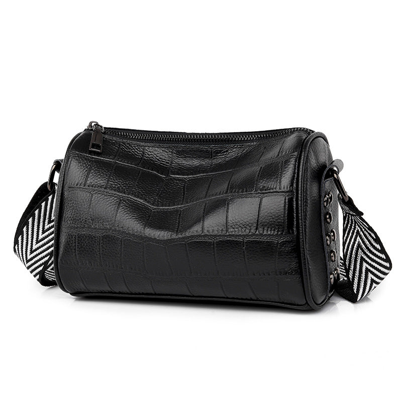 Women's Genuine Leather Boston Pillow Trendy Versatile Women's Messenger Bag