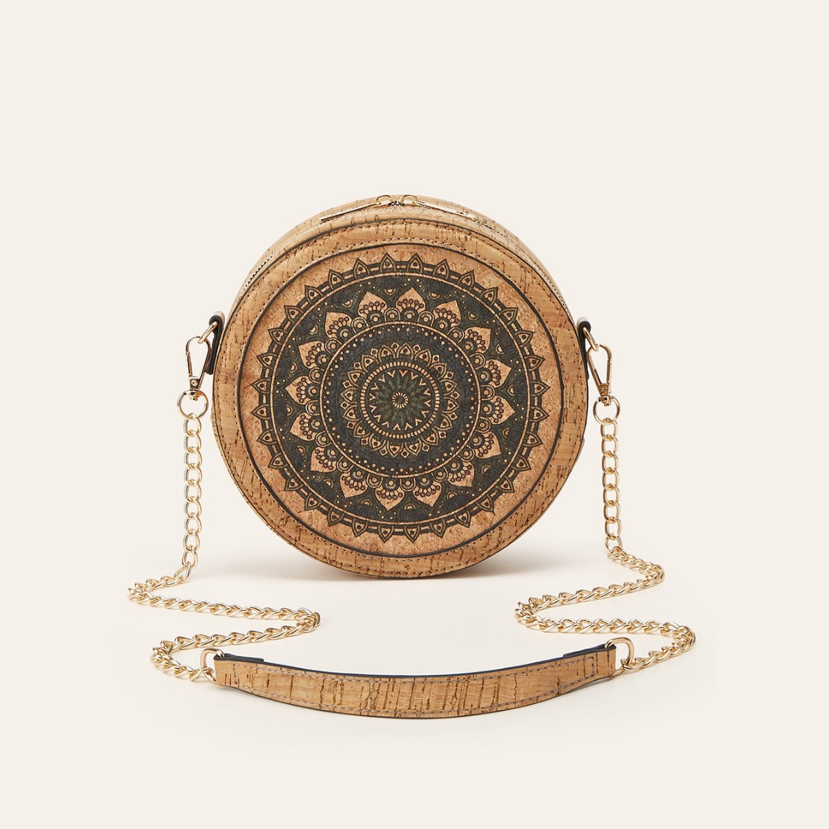 Women's Bohemian Retro Cork Ethnic Style Oval Chain Bags