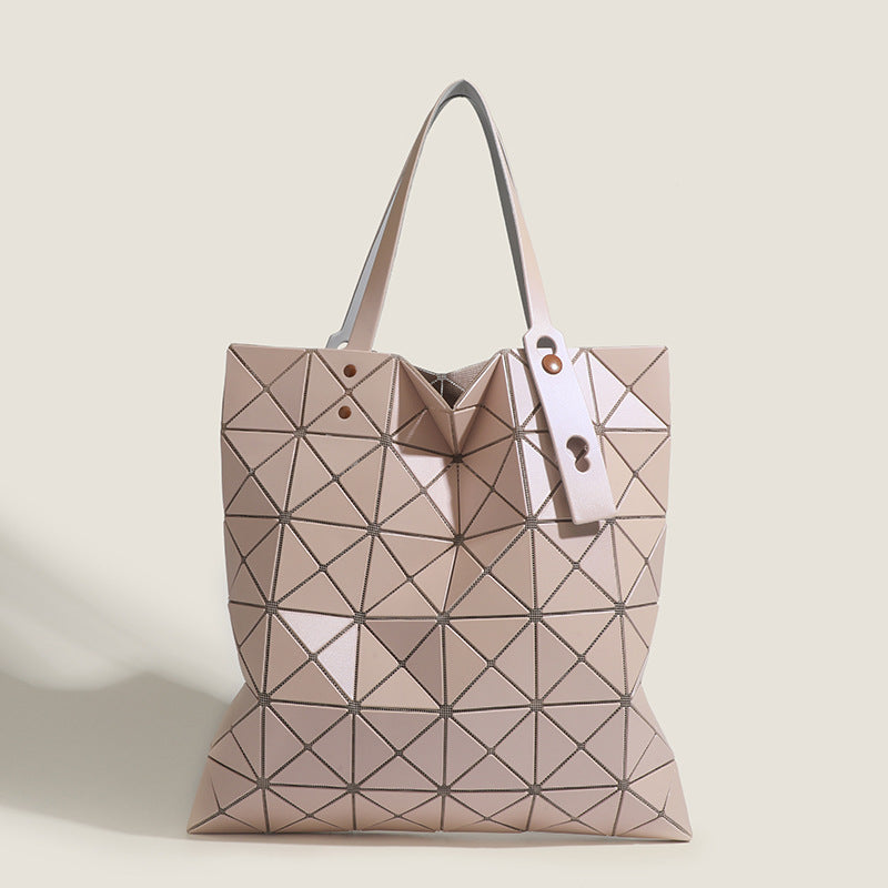Geometric Diamond Limited Color Nail Frosted Versatile Large Capacity Tote Bags