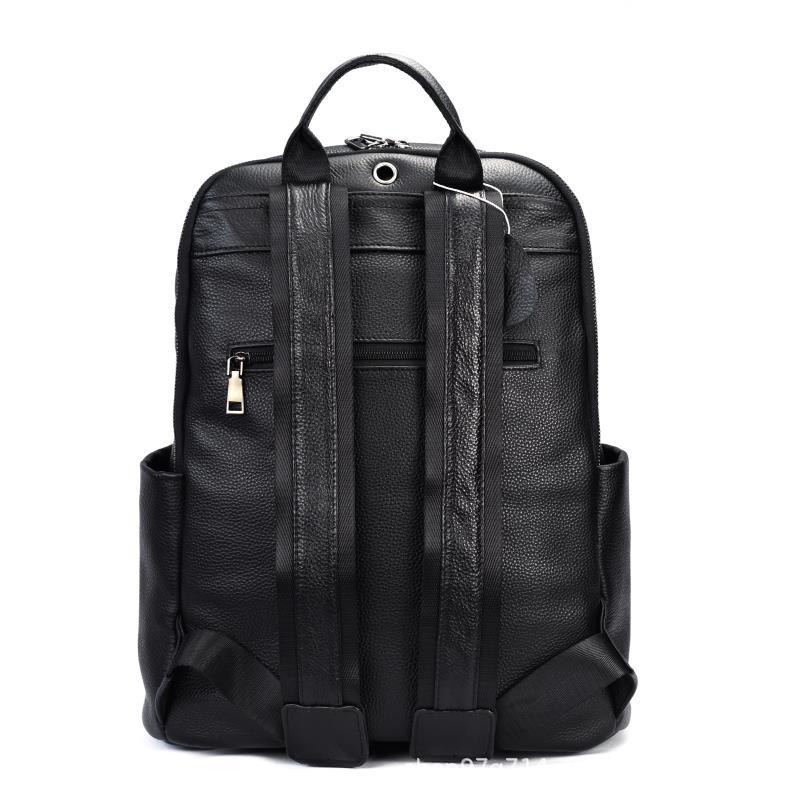 Men's Leather Fashion Trend Genuine Simple Lightweight Business Trip Soft Large Universal Backpack