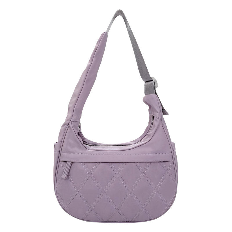 Women's Retro Rhombus Sewing Leisure Commute Niche Women's Shoulder Bag