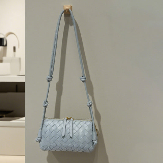 Women's Handmade Cowhide Woven Underarm Fashion Bags