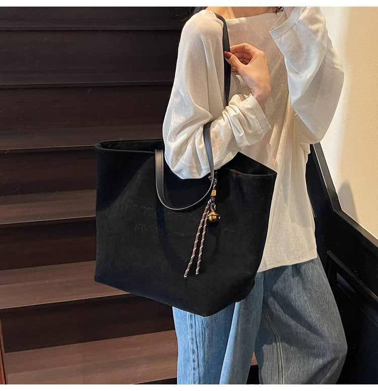 Women's Leisure Commute Large Capacity Minimalist Suede Women's Shoulder Bag