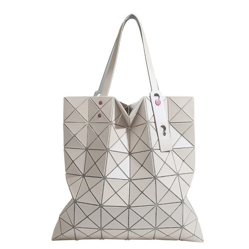 Geometric Diamond Limited Color Nail Frosted Versatile Large Capacity Tote Bags