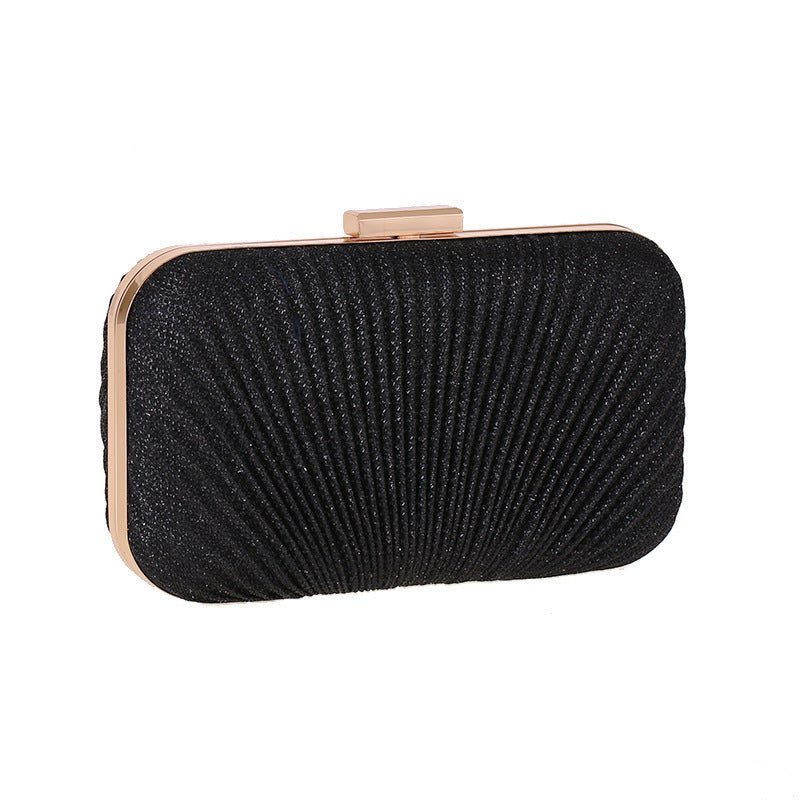 Women's Hard Shell Pleated Clutch Dress Dinner Bag