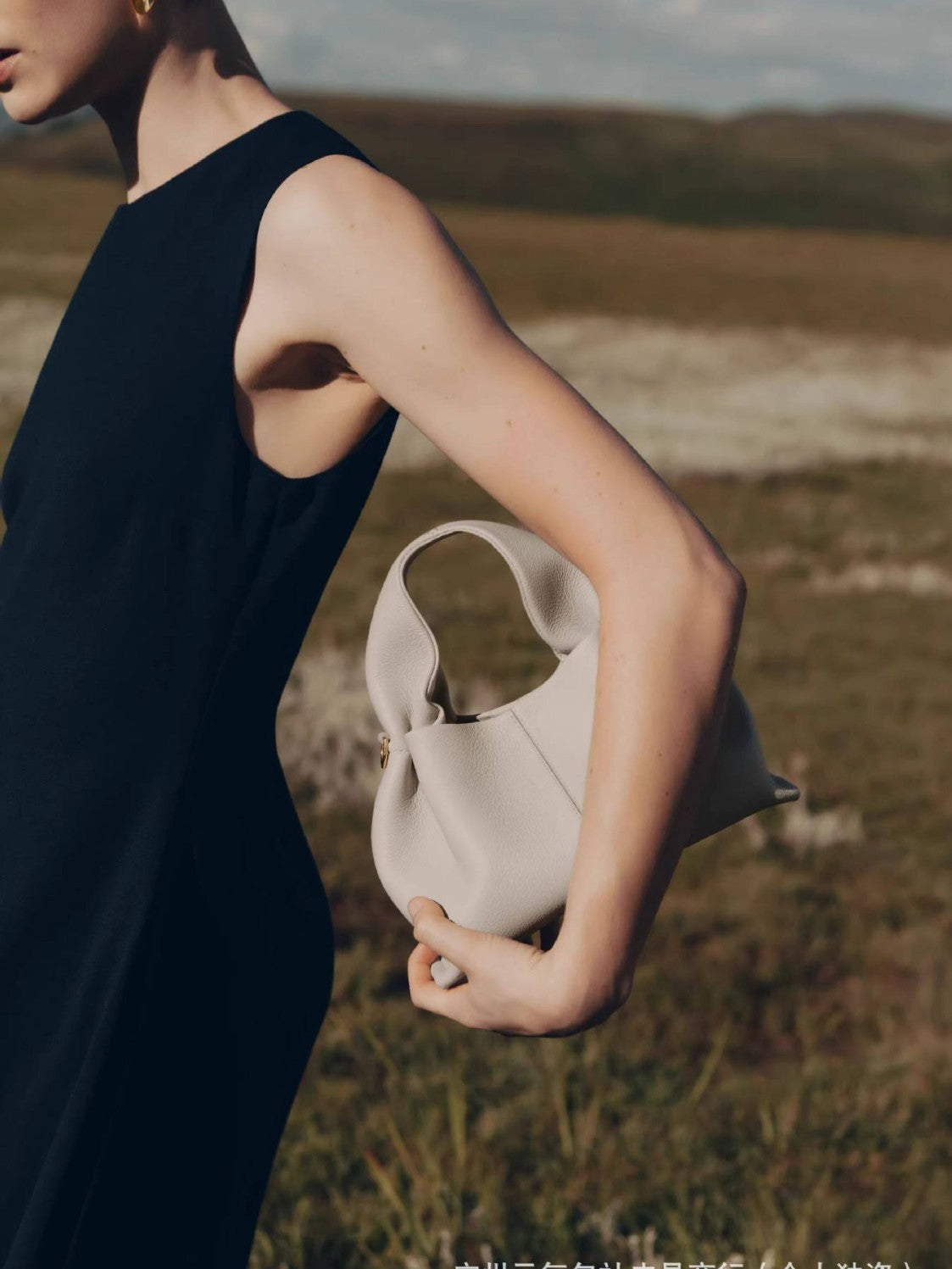 French Style Cloud Lychee Pattern Cowhide Bags
