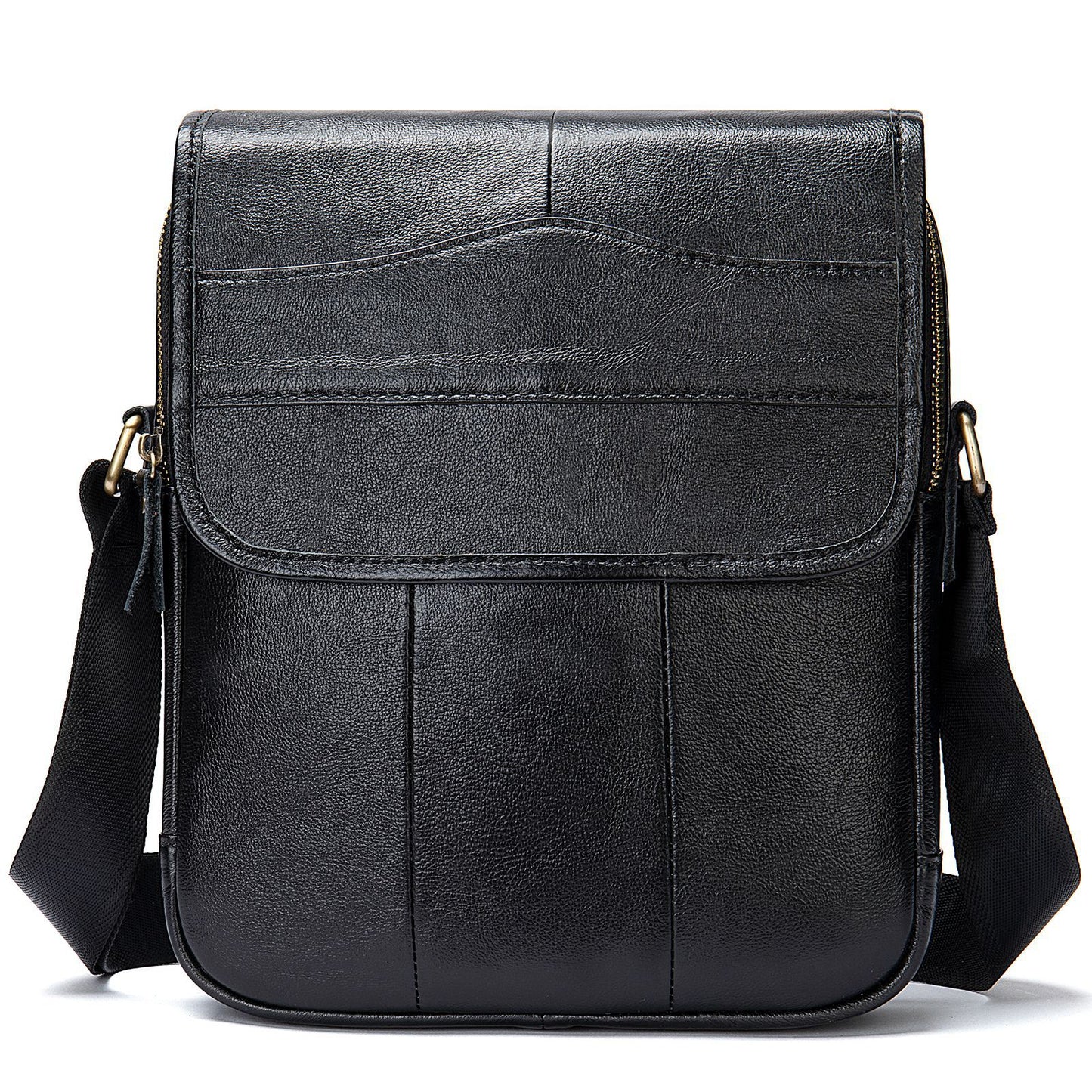 Men's Leather First Layer Cowhide Daily Commuter Bags