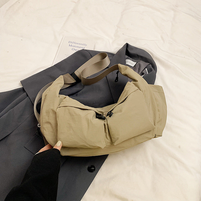 Korean Style Canvas High-grade Underarm Simple Nylon Cloth Bags