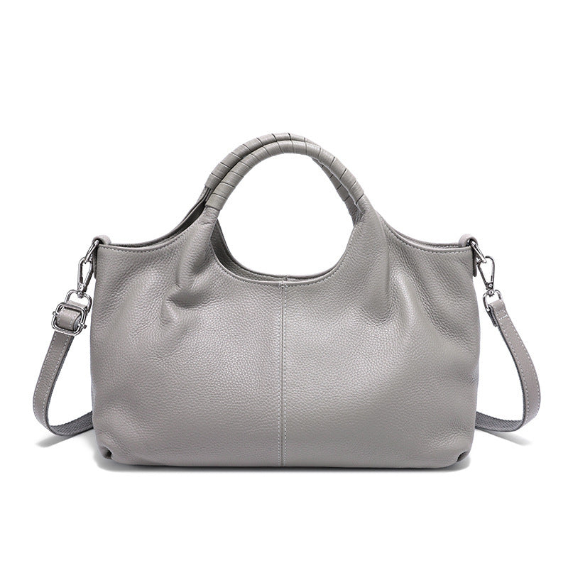 Women's Layer Cowhide Retro Large Capacity Genuine Bags