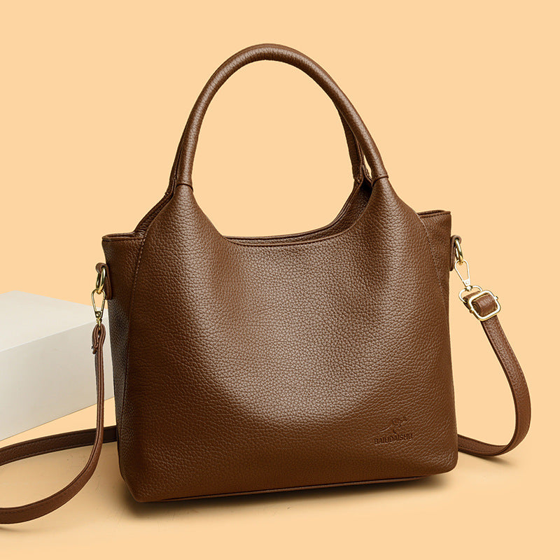 Women's Leather Pattern Fashion Simple Commuter Vegetable Basket Women's Handbag