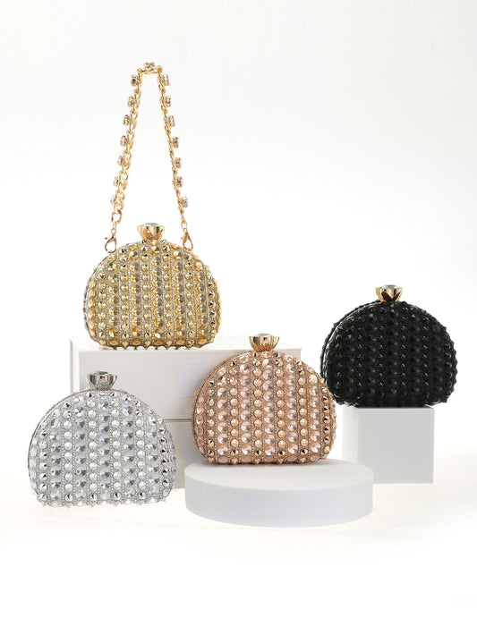 Women's Diamond Clutch Suitable For Party Wedding Dinner Bag