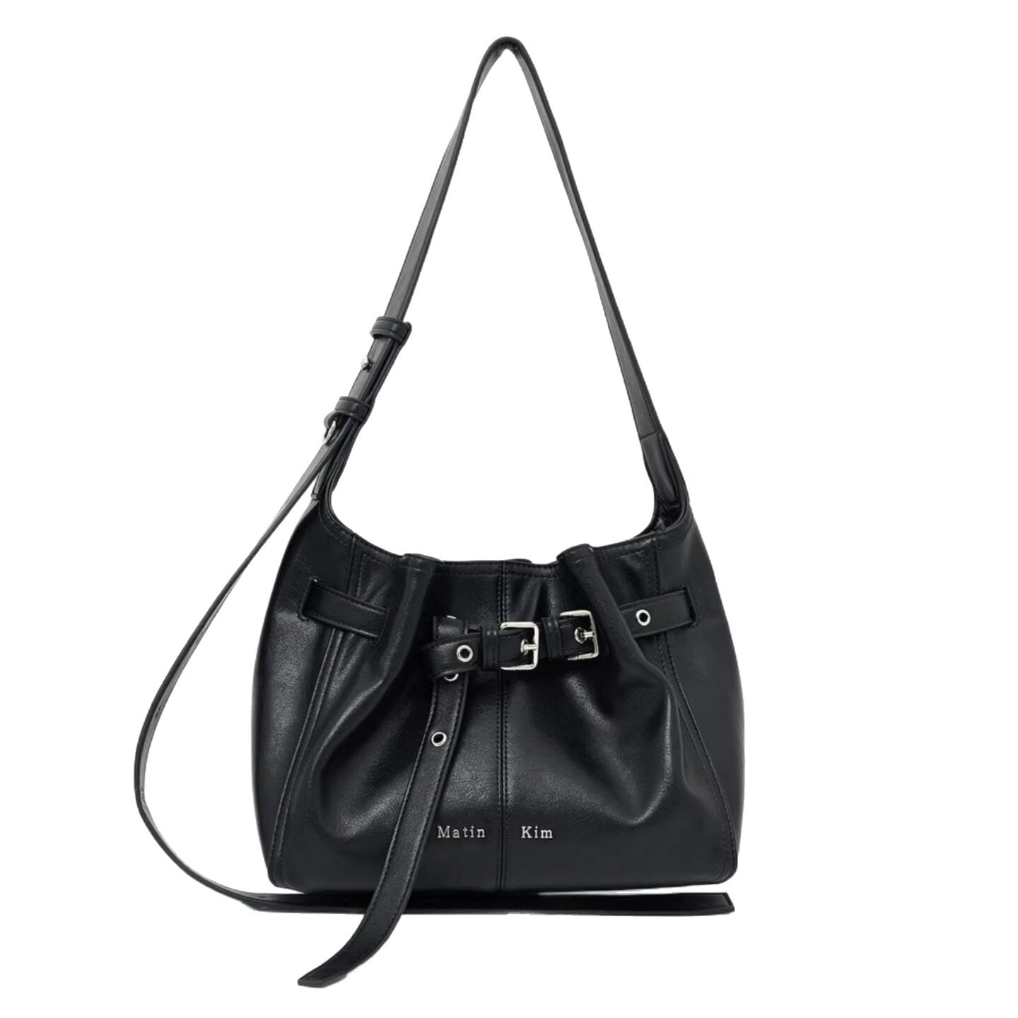 Women's Solid Color Pleating Motorcycle Large Capacity Women's Messenger Bag