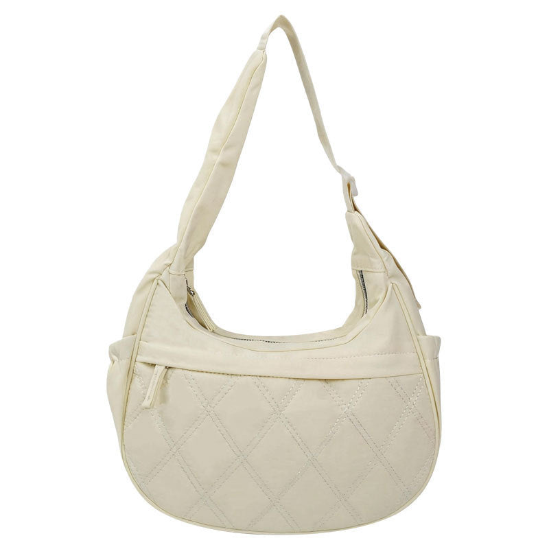Women's Retro Rhombus Sewing Leisure Commute Niche Women's Shoulder Bag
