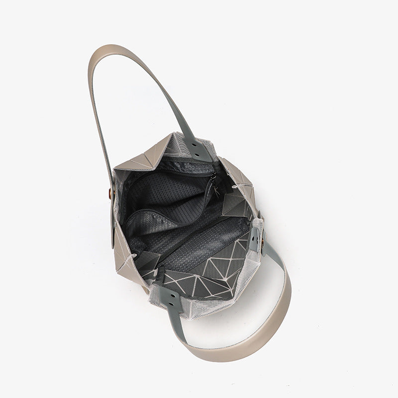 Casual Women's Diamond Geometric Box Portable Tote Bags