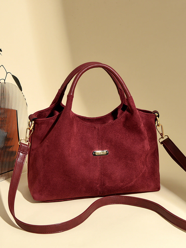 Suede Female Niche Retro Fashion Deerskin Bags