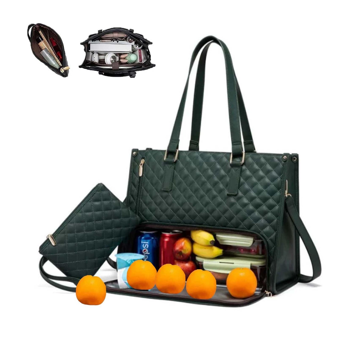 Capacity With Computer Compartment Lunch Mix Thermal Women's Messenger Bag