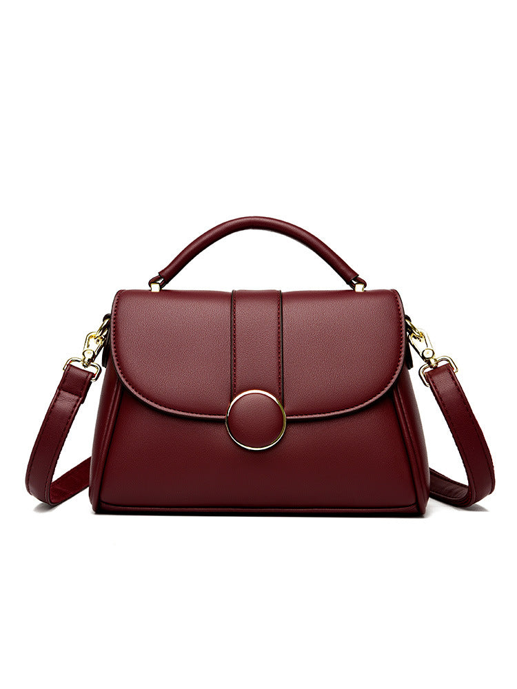 Women's Cheap Selling Magnetic Snap Box Simple Leather Bags